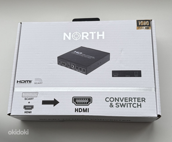 NORTH SCART+HDMI to HDMI HD Converter and Switch Black
