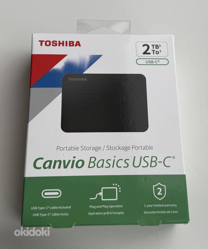 Toshiba Canvio Basics USB-C 2TB , Black