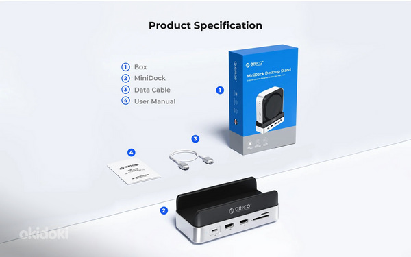 ORICO MiniDock Vertical Mac Mini M4 Dock Stand