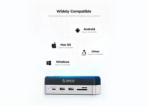 ORICO MiniDock Vertical Mac Mini M4 Dock Stand (5 foto / 10)