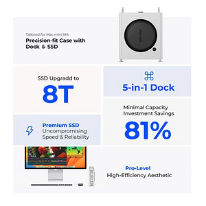 ORICO MiniPro Dock Case with NVMe for Mac mini M4 (7 foto / 10)