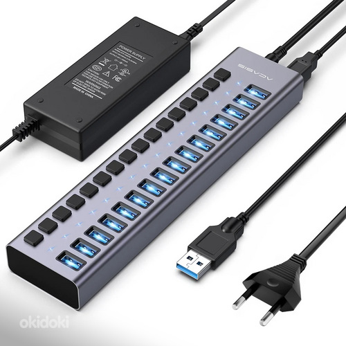 Acasis 16 Ports USB 3.1 Hub with Individual On/Off Switches