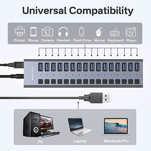Acasis 16 Ports USB 3.1 Hub with Individual On/Off Switches (5 foto / 9)