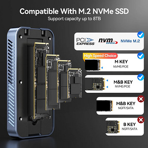 Acasis 80Gbps M.2 NVMe SSD Enclosure with Thunderbolt 5 (3 foto / 10)
