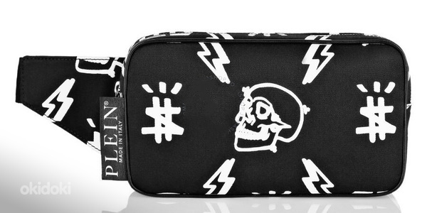 Philipp Plein Nylon Fenny Pack Iconic Plein Black / White