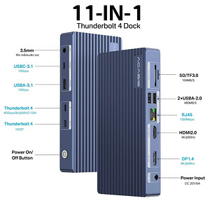 Acasis 11 Ports 40Gbps Thunderbolt 4 Docking Station (1 foto / 10)