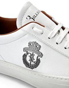Billionaire Leather Lo-Top Sneakers Crest , White (3 foto / 4)