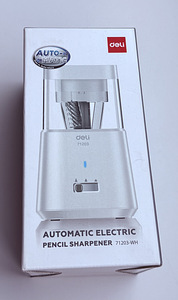 Deli Automatic Electric Pencil Sharpener 71203 , White/Gray (1 foto / 8)