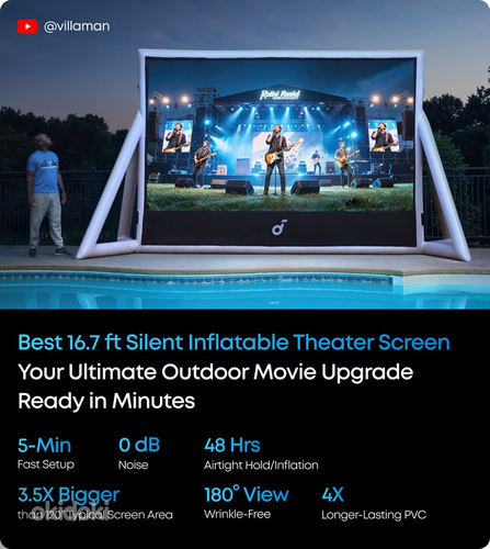 Soundcore Nebula 200" Silent Inflatable Theater Screen