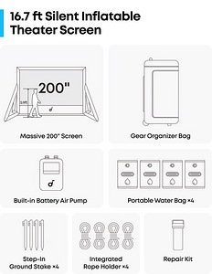 Soundcore Nebula 200" Silent Inflatable Theater Screen (4 foto / 4)