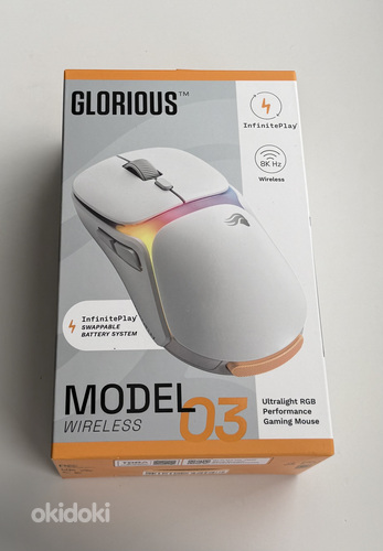 Glorious Model O3 Wireless Gaming Mouse , White