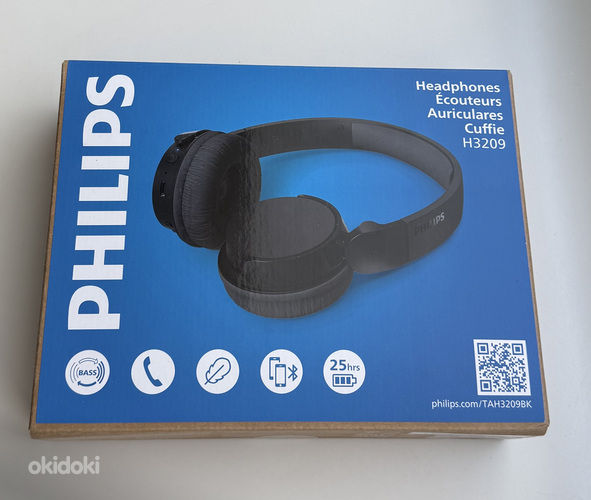 Philips On-ear Wireless Headphones , TAH3209BK/00 , Black