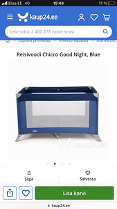 Детская кроватка Chicco Good night, синий