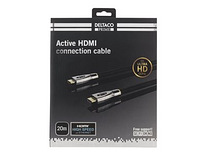 Deltaco gold plated-braided 20m hdmi kaabel