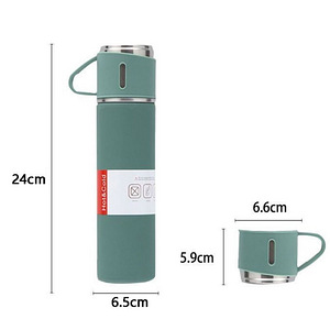 Termos 500 ml roostevabast terasest vaakumtermos + 2 tassi (5 foto / 10)
