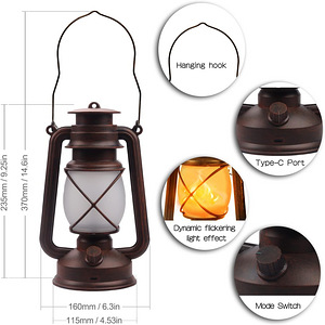LED Vintage Laternad 2tk akutoitega + pult (5 foto / 7)