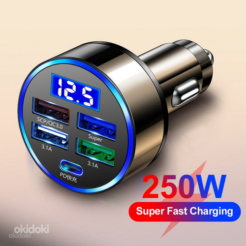 Auto Telefoni Laadija PD USB 5 Ports Type C USB