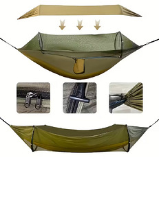 Hammok260 x 140cm sääsevõrguga ja päikesevarjuga (4 foto / 5)
