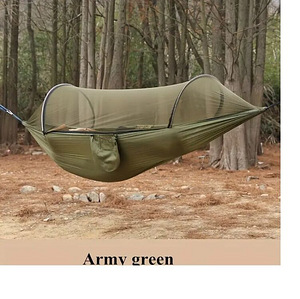 Hammok 260 x 140cm Kamuflaaž, Militaar roheline (2 foto / 6)