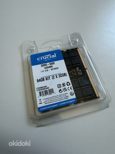 Crucial 64GB (2x32GB) KIT CL46 SODIMM DDR5