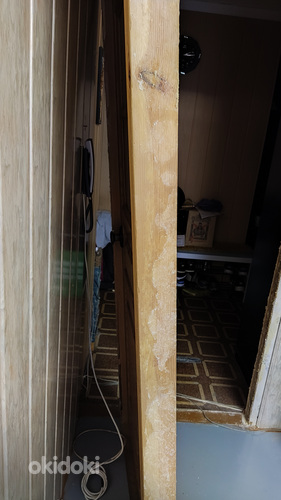 Деревянная дверь с коробкой Б/у (фото #3)