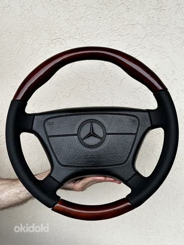 MB Mercedes Benz деревянный руль w124 w140 w210 w202 w129 46 (фото #1)