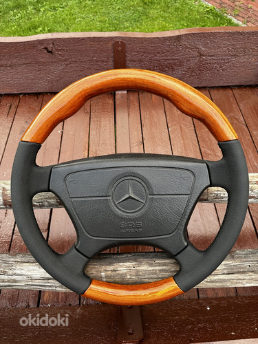MB Mercedes Benz руль деревянный W124 W140 (фото #1)