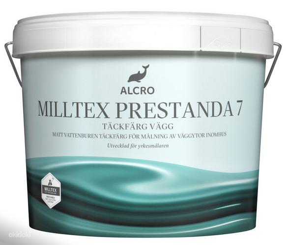 Alcro Milltex Prestanda 7 полная матовая белая краска на водной основе (фото #1)