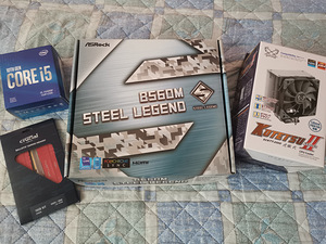 B560m steel legend + I5 10400f + 16gb ddr4 3600 + CPU кулер (1 фото из 10)