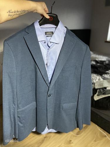 Пиджак, блузка + джинсы + галстук (фото #1)