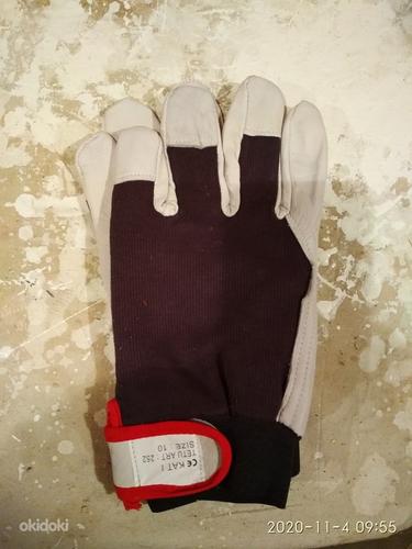 Кожаные рабочие перчатки (фото #1)
