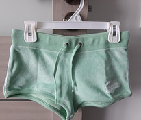Короткие бархатные светло-зеленые брюки esprit sports