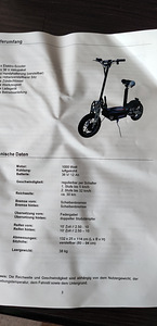 Продам Elektro-Scooter 1000w 36b (1 фото из 1)