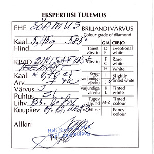 Valgest kullast sõrmus Tiffany & Co.™ siniste safiiridega (5 foto / 6)
