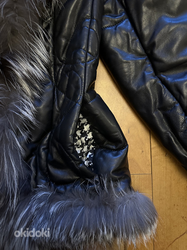 Кожаная куртка/пальто с натуральным мехом (фото #3)