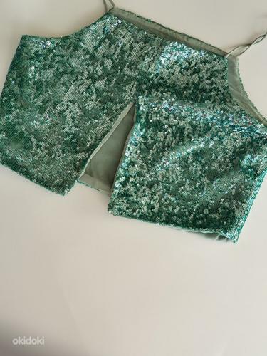 Mint green sequin crop top (foto #3)