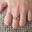 Kullast sõrmus teemantidega (foto #2)
