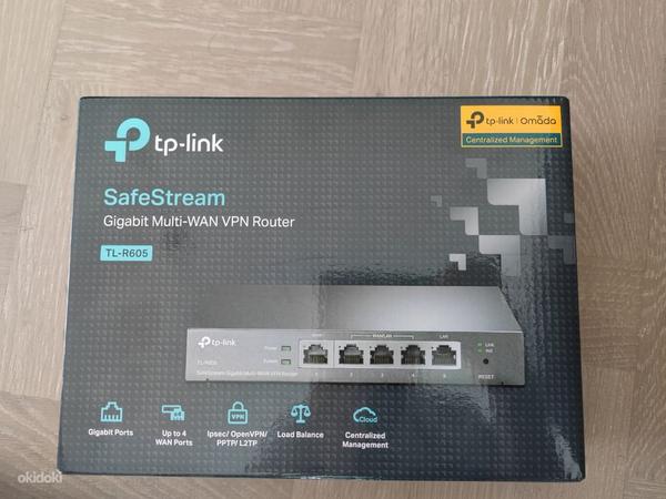 TP-Link TL-R605 SafeStream Gigabit Multi-WAN VPN Router Uus (foto #1)