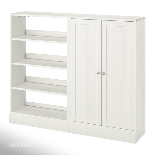 IKEA HAVSTA Полка/шкаф, 162x37x134 см, белый (фото #1)