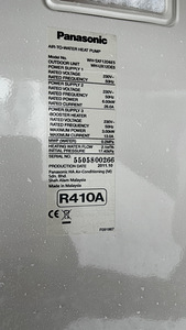 Air-to-Water Heatpump Panasonic WH-UX12DE5, soojuspump (1 foto / 4)