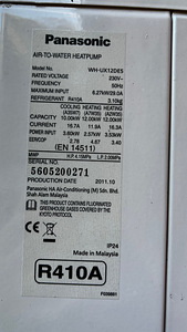 Air-to-Water Heatpump Panasonic WH-UX12DE5, soojuspump (3 foto / 4)