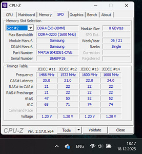 Samsung RAM DDR4 3200MHz 2x8GB (m47a1k43db1-cwe) (3 foto / 3)