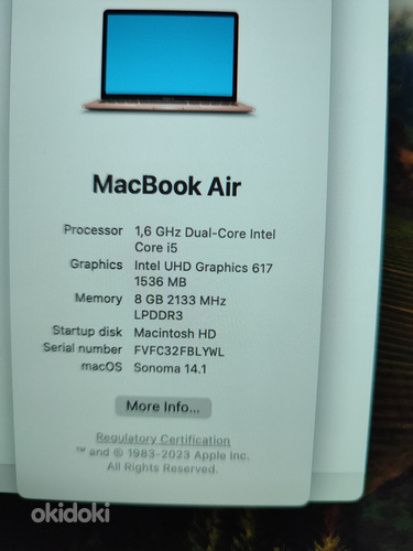 MacBook Air (Retina, 13.3, 2019, 128Gb) (foto #4)