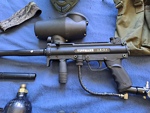 Paintballi varustuse komplekt Tippmann A-5 (Valmis mänguks (2 foto / 8)