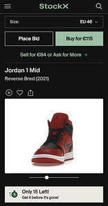 UUS! Air Jordan 1 Mid Reverse Bred (4 foto / 4)
