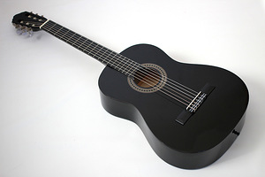 Классическая гитара, черная, 4/4, новая