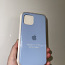 Новый голубой силиконовый чехол для Iphone 12/12 Pro (фото #1)