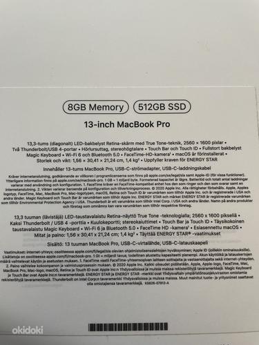 Apple MacBook Pro (13”) M1 SWE / 8GB / 512GB SSD Vähekasuta (foto #6)