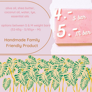 Handmade Strawberry Gum Soap Bar (3 foto / 3)