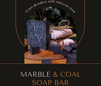 Handmade Marble & Coal Soap Bar by Natural Broders